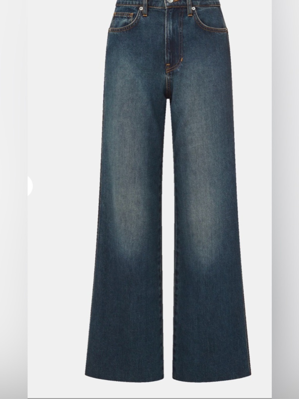 Veronica Beard High-Rise Wide-Leg Jeans in Medium Blue Wash